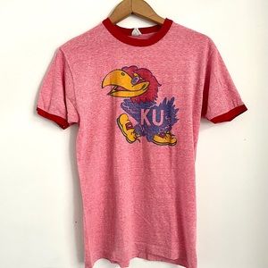 Vintage Kansas University ringer tee
